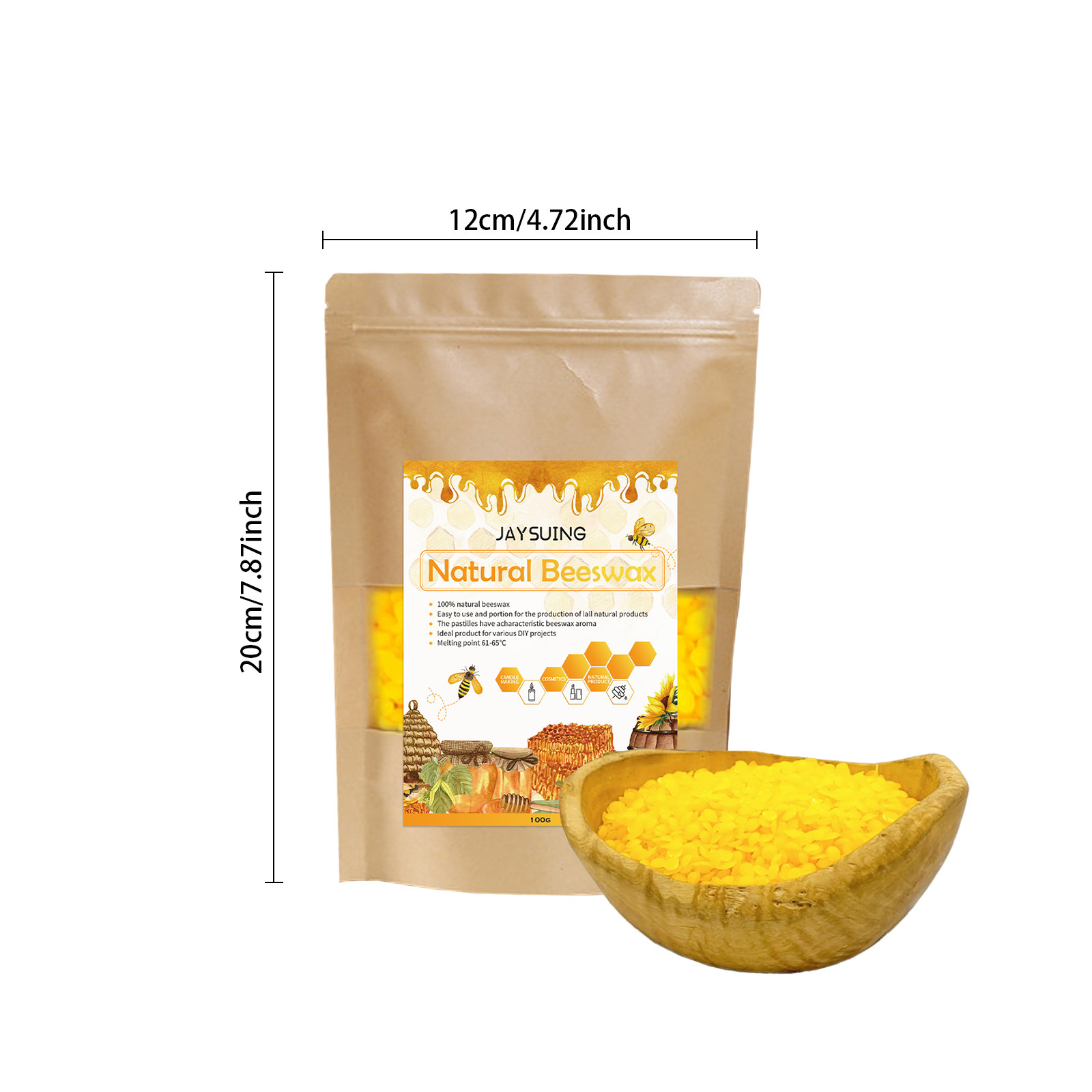Arestory Beeswax Pellets 100% Pure, Cosmetic Grade, Triple-Filtered Beeswax for DIY Skin care, Lip Balm, Lotion, and Candle Making
